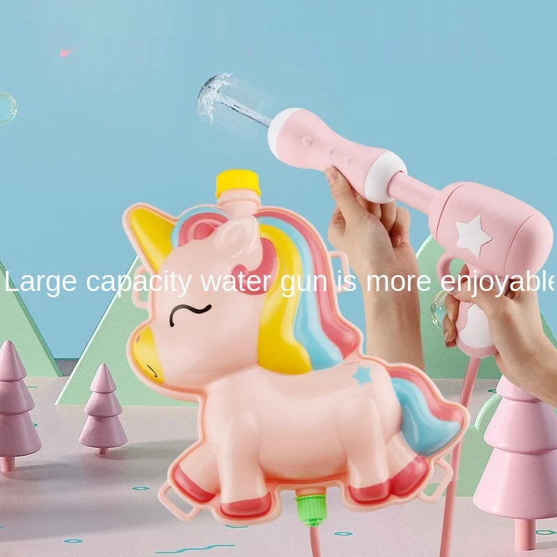 Splash Safari Backpack Water Gun: Cartoon Animal-themed Water Blasters for Kids' Summer Water Battles