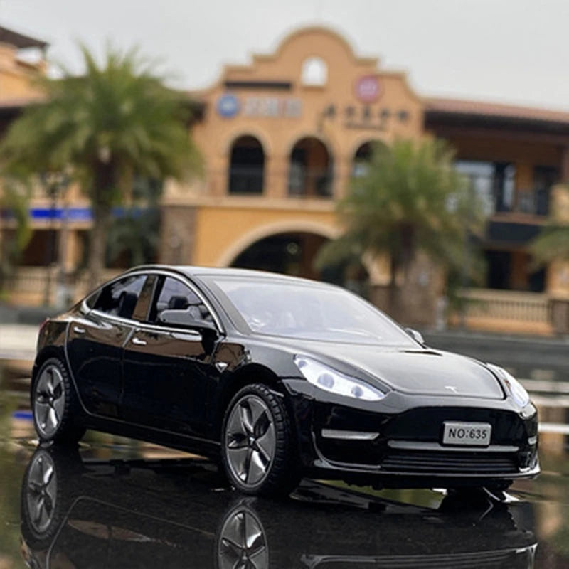 ⚡️ TeslaDream™ 2024 Model 3 Diecast Car – 1:32 Alloy Toy with Lights & Sound | High-Simulation Collectible Gift for Kids & Adults 🚗