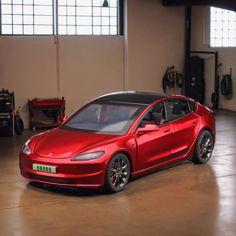 ⚡️ TeslaDream™ 2024 Model 3 Diecast Car – 1:32 Alloy Toy with Lights & Sound | High-Simulation Collectible Gift for Kids & Adults 🚗