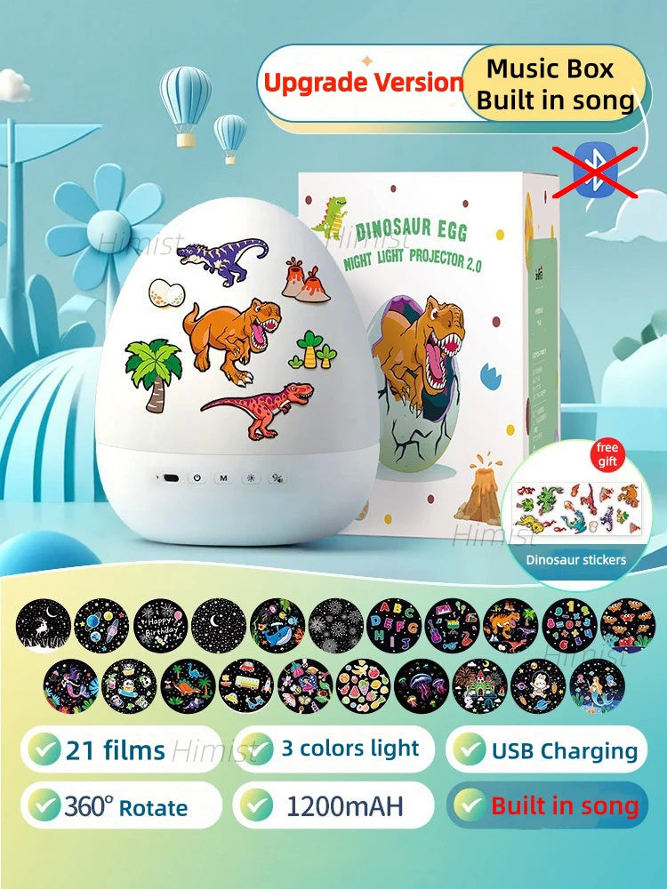 DinoGlow™ Egg Projector 🦖✨ — Magical Night Sky for Kids