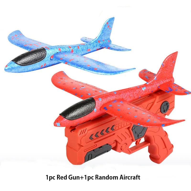 SkyGlider: One-Click Foam Airplane Toy with Large Throwing Plane - Perfect Gift for Adventurous Kids!