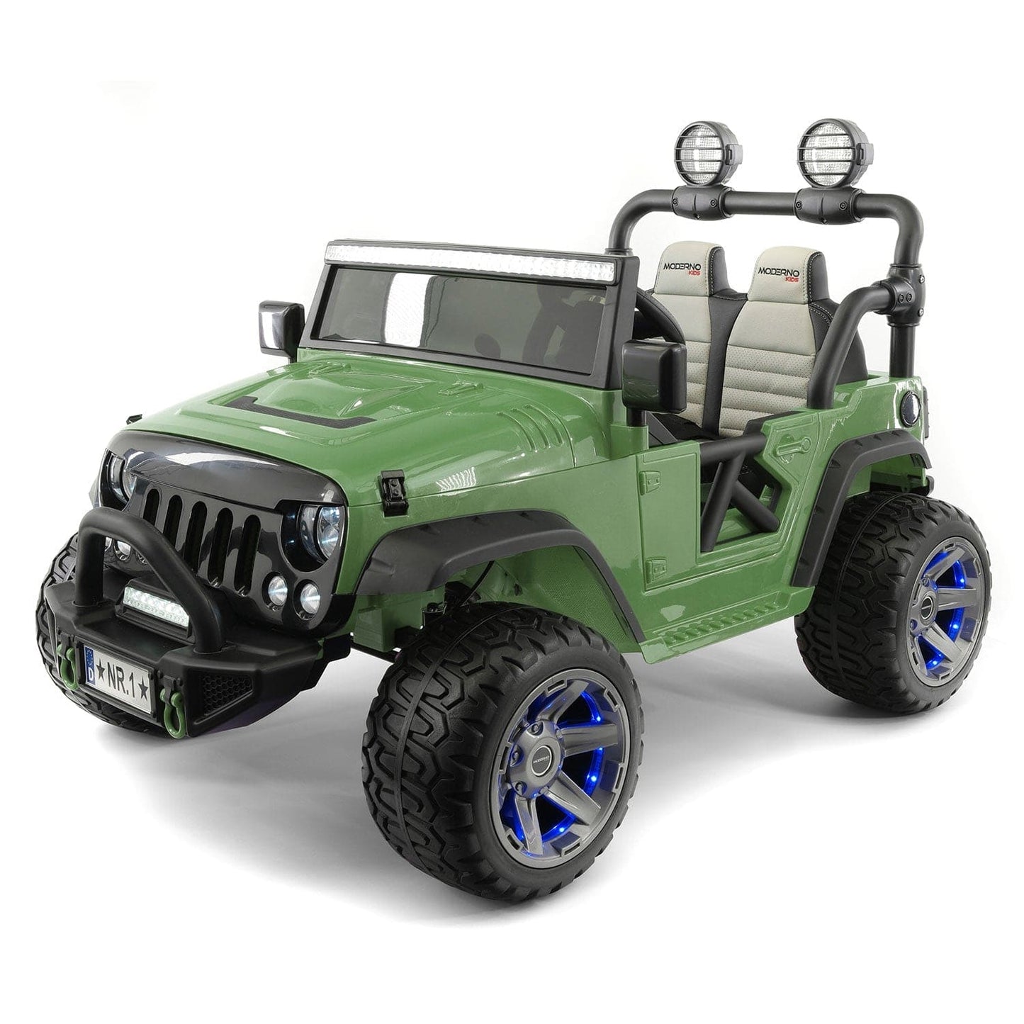 Trail Explorer 12V Kids Ride-On Car Truck with R/C Parental Remote | Olive Green - The Little Big Store