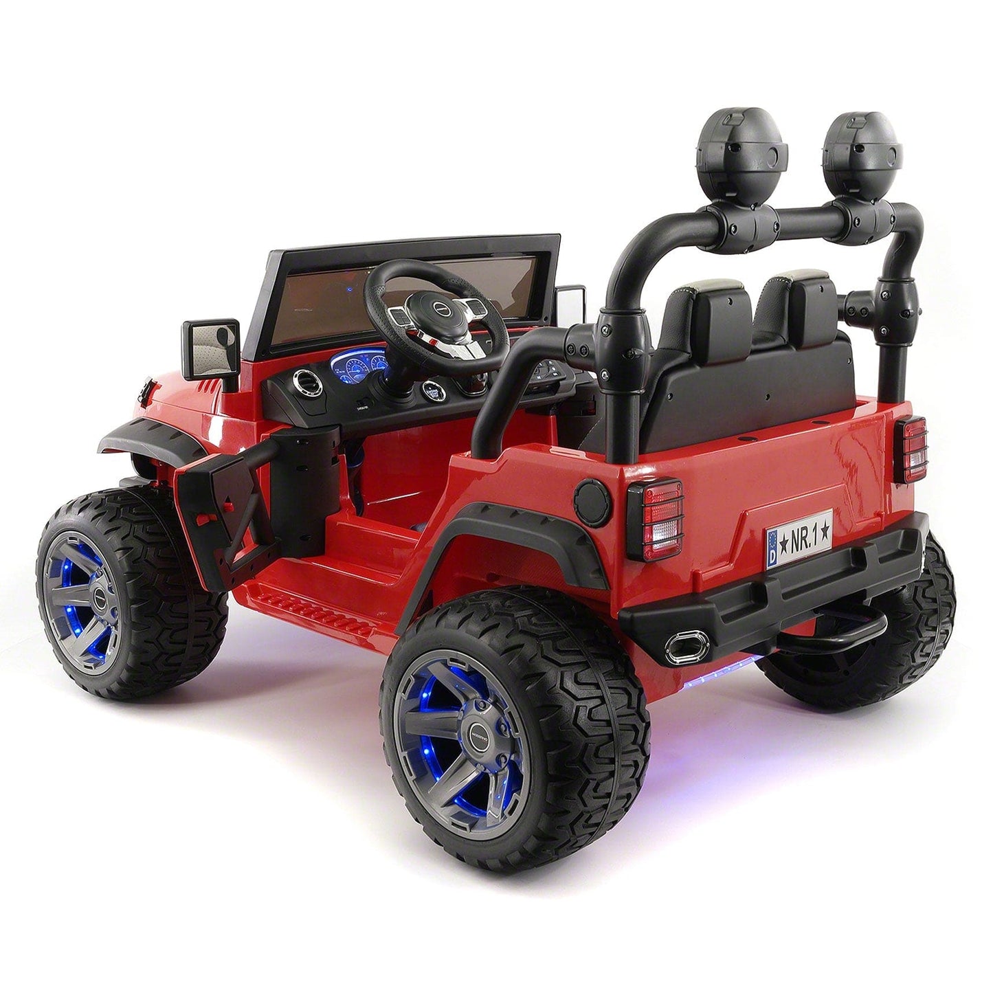 Trail Explorer 12V Kids Ride-On Car Truck with R/C Parental Remote | Cherry Red - The Little Big Store