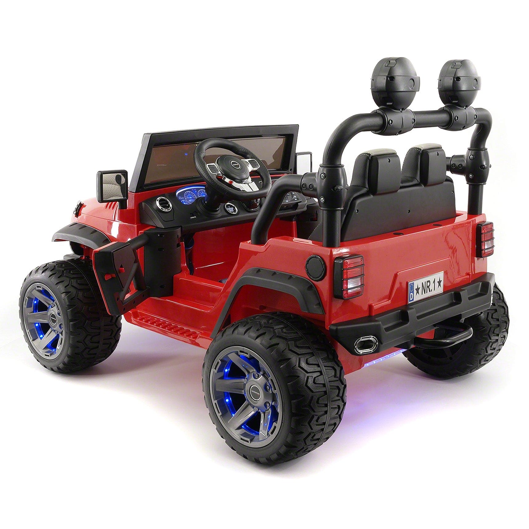 Trail Explorer 12V Kids Ride-On Car Truck with R/C Parental Remote | Cherry Red - The Little Big Store