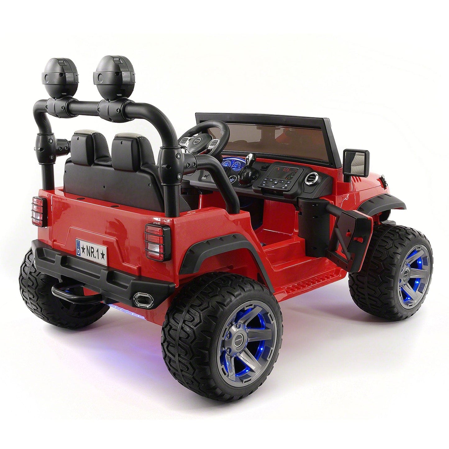 Trail Explorer 12V Kids Ride-On Car Truck with R/C Parental Remote | Cherry Red - The Little Big Store