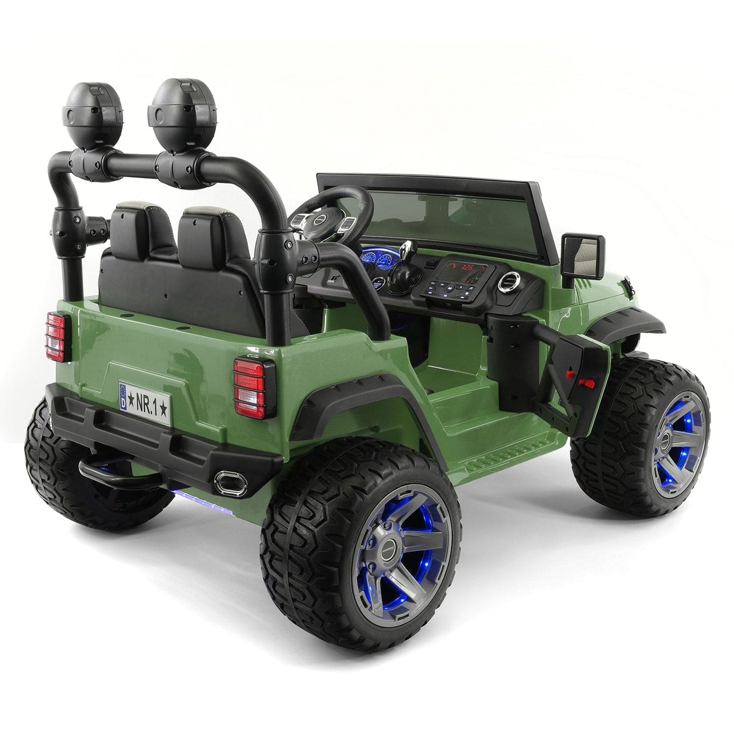 Trail Explorer 12V Kids Ride-On Car Truck with R/C Parental Remote | Olive Green - The Little Big Store
