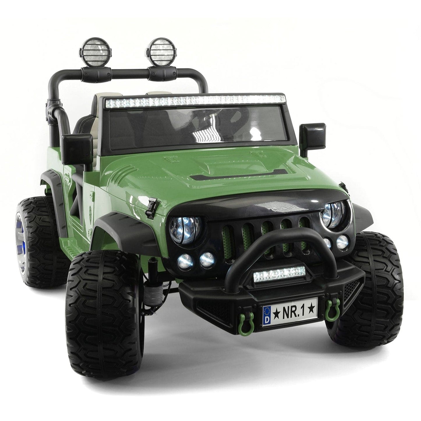 Trail Explorer 12V Kids Ride-On Car Truck with R/C Parental Remote | Olive Green - The Little Big Store