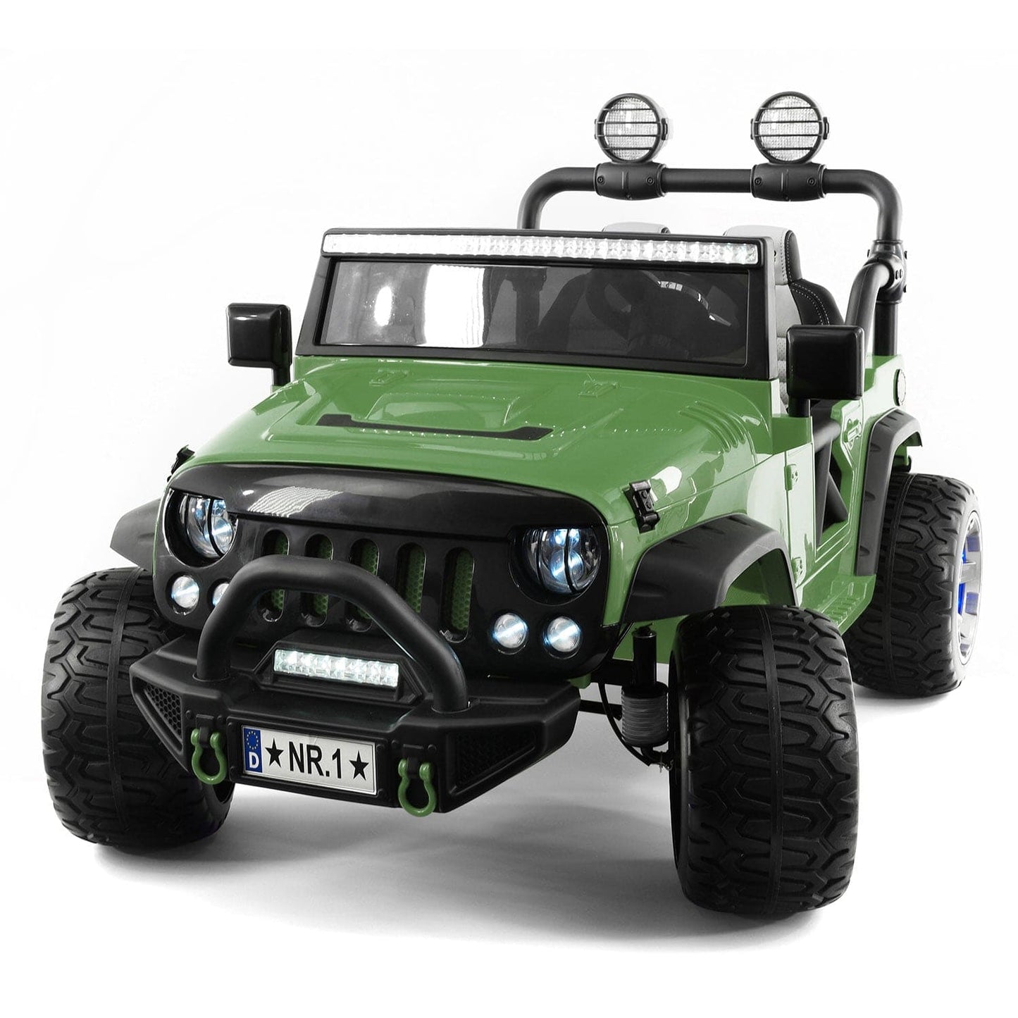 Trail Explorer 12V Kids Ride-On Car Truck with R/C Parental Remote | Olive Green - The Little Big Store