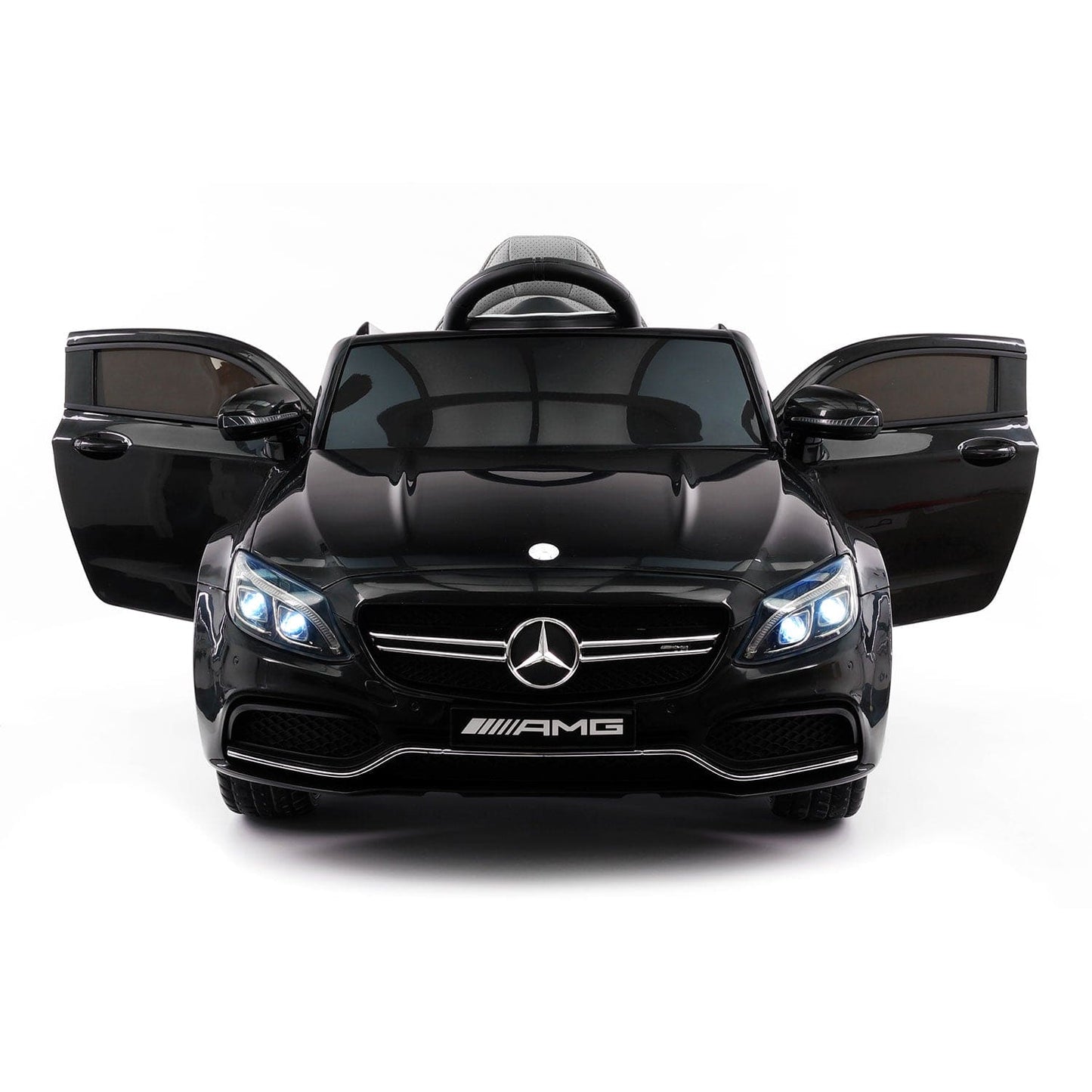 Mercedes C63S 12V Kids Ride-On Car with R/C Parental Remote | Black - The Little Big Store