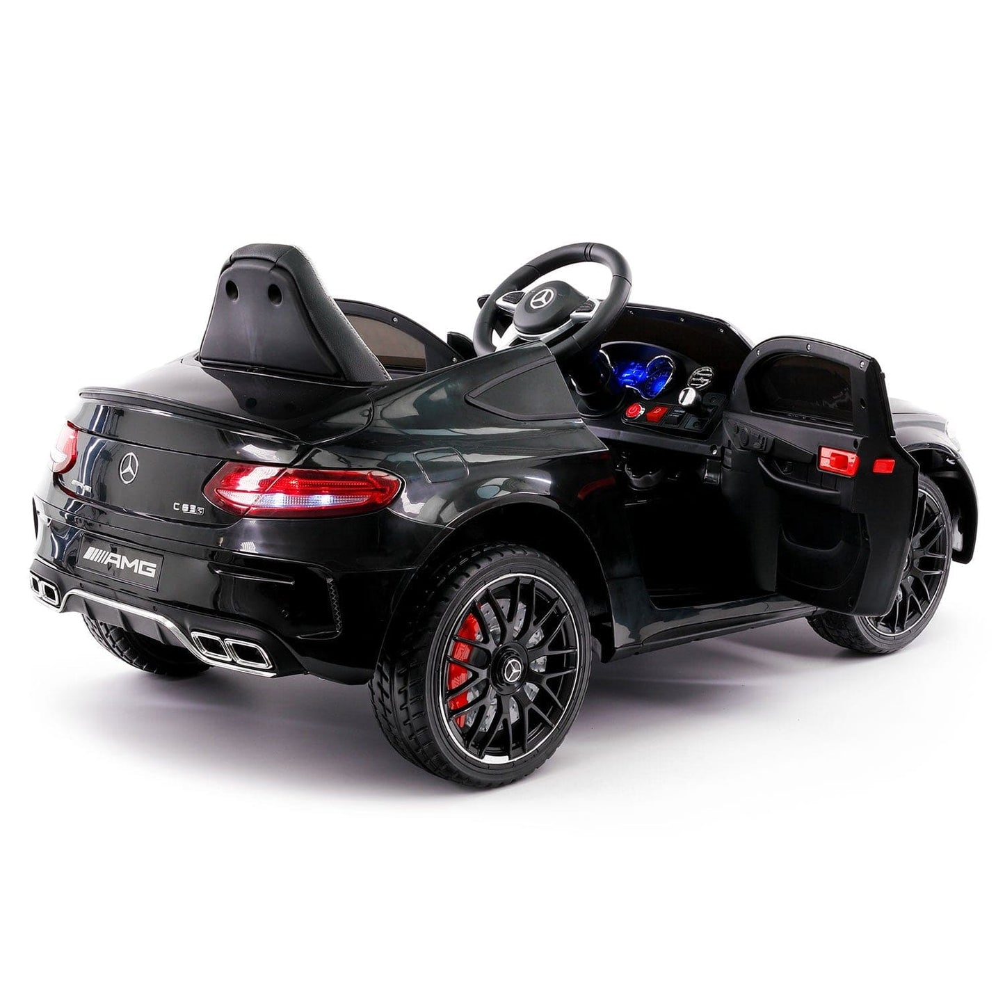 Mercedes C63S 12V Kids Ride-On Car with R/C Parental Remote | Black - The Little Big Store