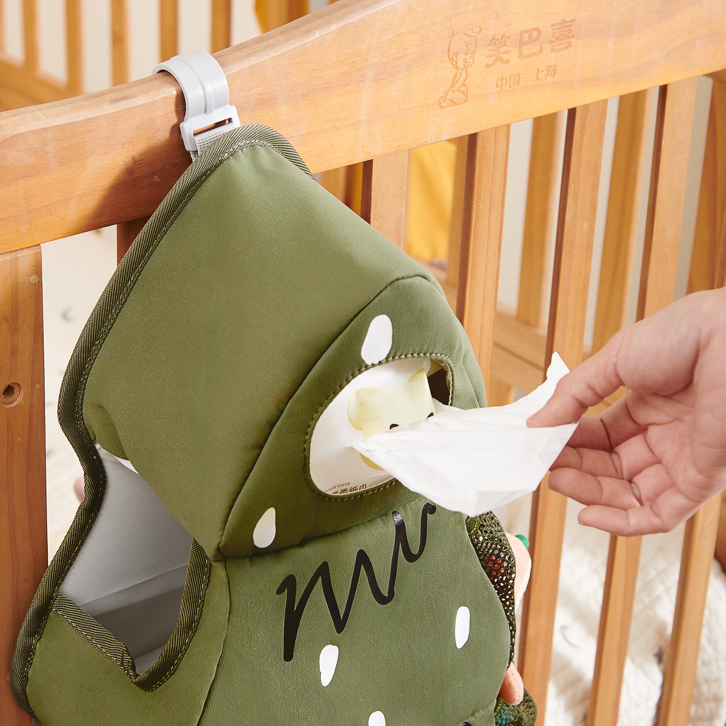 🌲 Forest Friends Hanging Nursery Organizer 🧸 – Cute, Space-Saving Storage for Baby Essentials