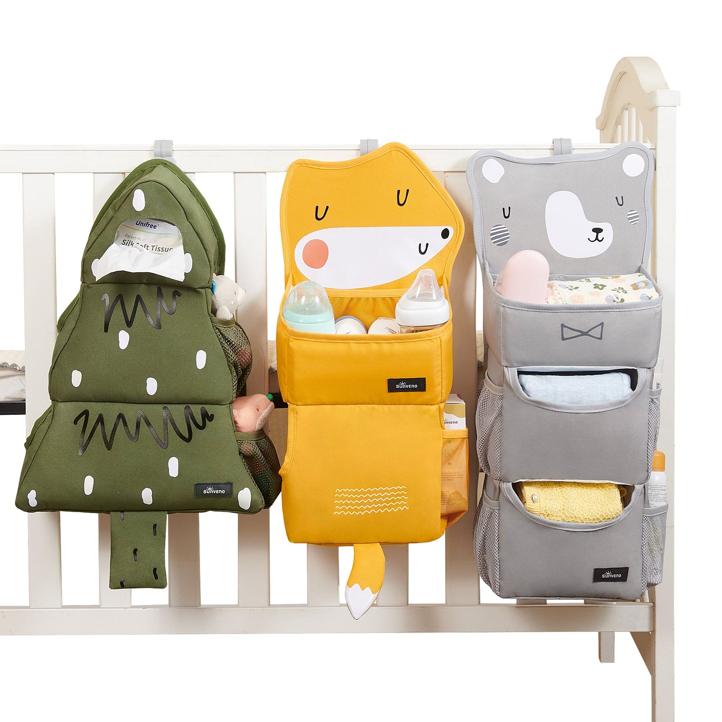 🌲 Forest Friends Hanging Nursery Organizer 🧸 – Cute, Space-Saving Storage for Baby Essentials