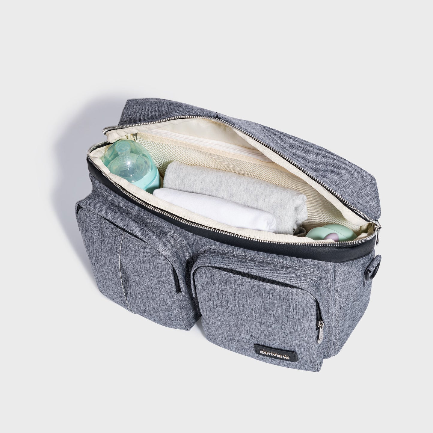👜 StrollSmart™ Premium Stroller Organizer Bag – Universal Fit with Cup Holders, Insulated Compartments & Wipe Dispenser 💧👶
