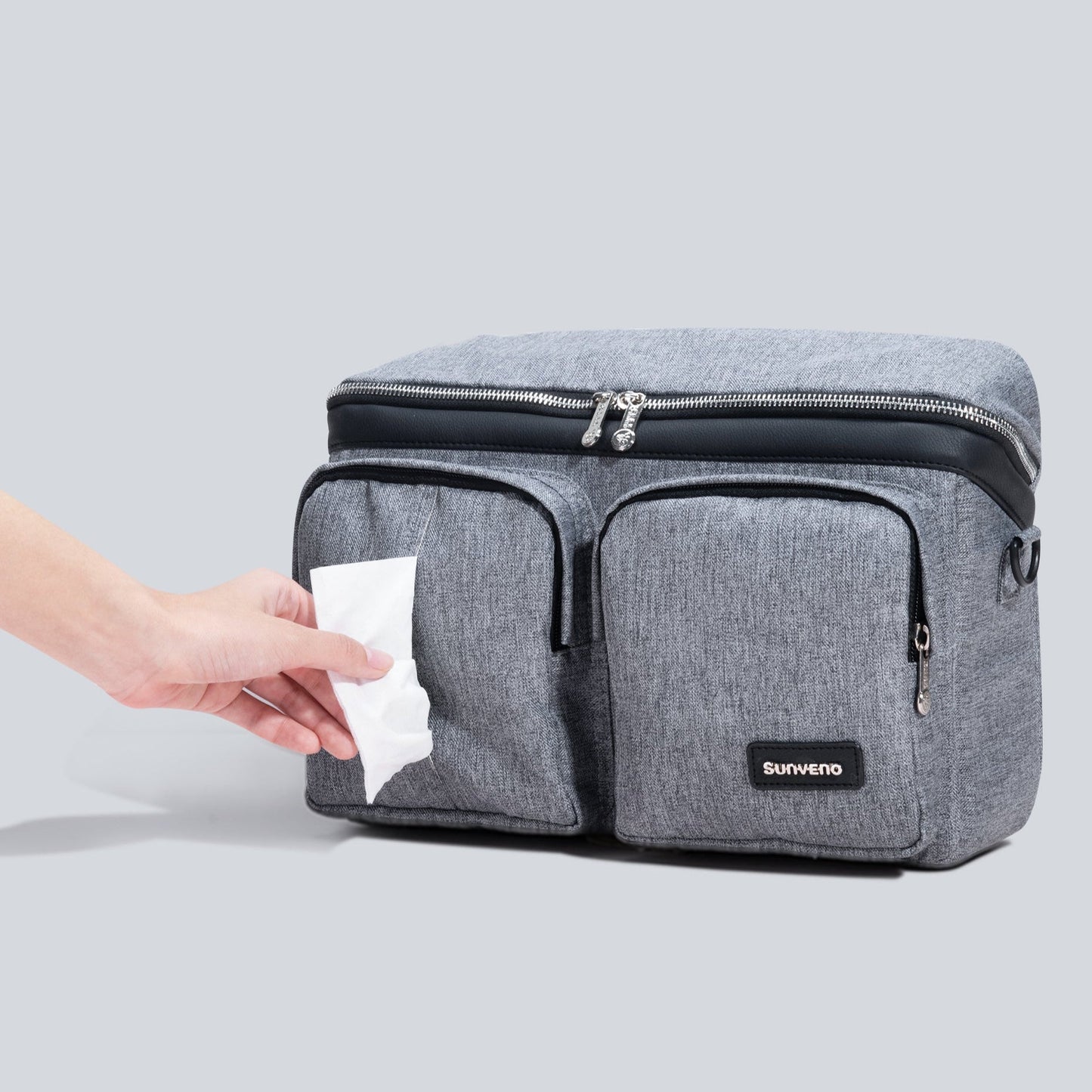 👜 StrollSmart™ Premium Stroller Organizer Bag – Universal Fit with Cup Holders, Insulated Compartments & Wipe Dispenser 💧👶