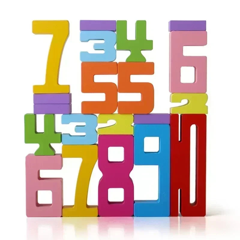 Stack & Learn: Wooden Montessori Number Blocks