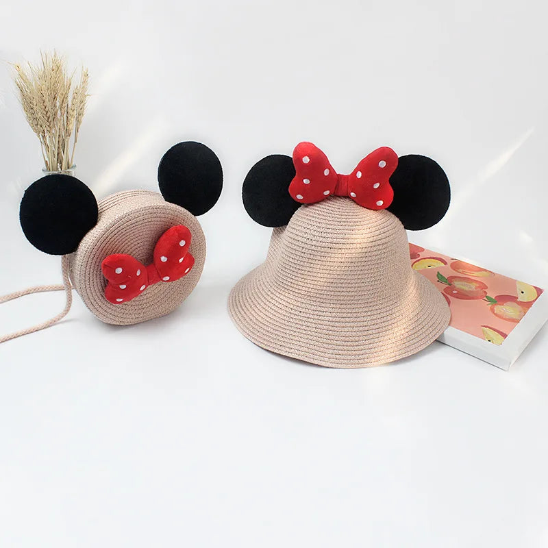 Sunshine Blossom Set: Summer Straw Hat and Handbag Ensemble for Girls - The Little Big Store