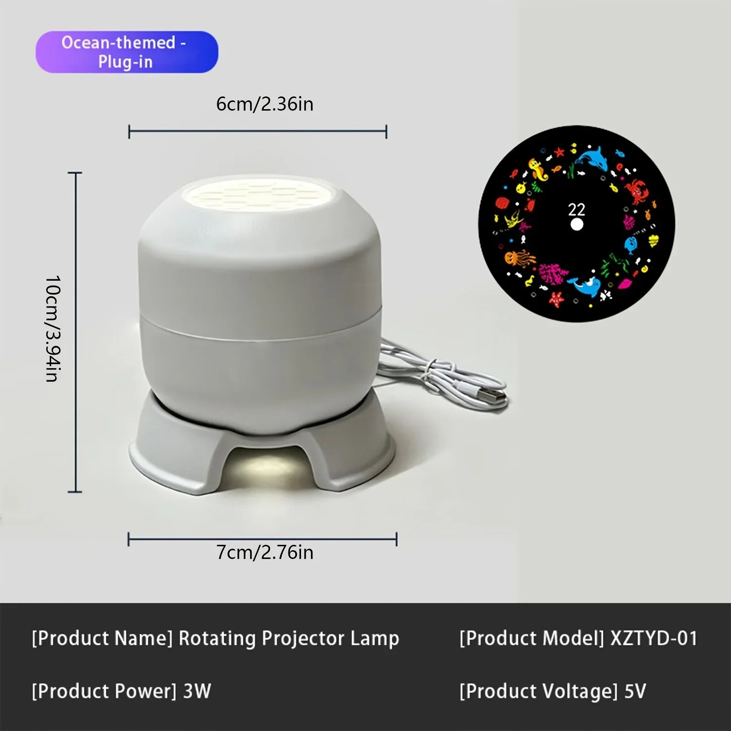 Galaxy Projection Lamp with Rotating Nebula Lights, Music Sync & Remote Control