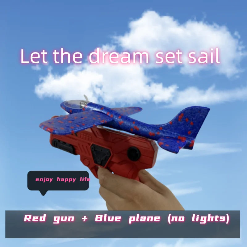 SkyGlider: One-Click Foam Airplane Toy with Large Throwing Plane - Perfect Gift for Adventurous Kids!