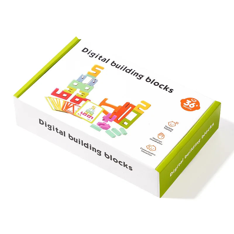 Stack & Learn: Wooden Montessori Number Blocks