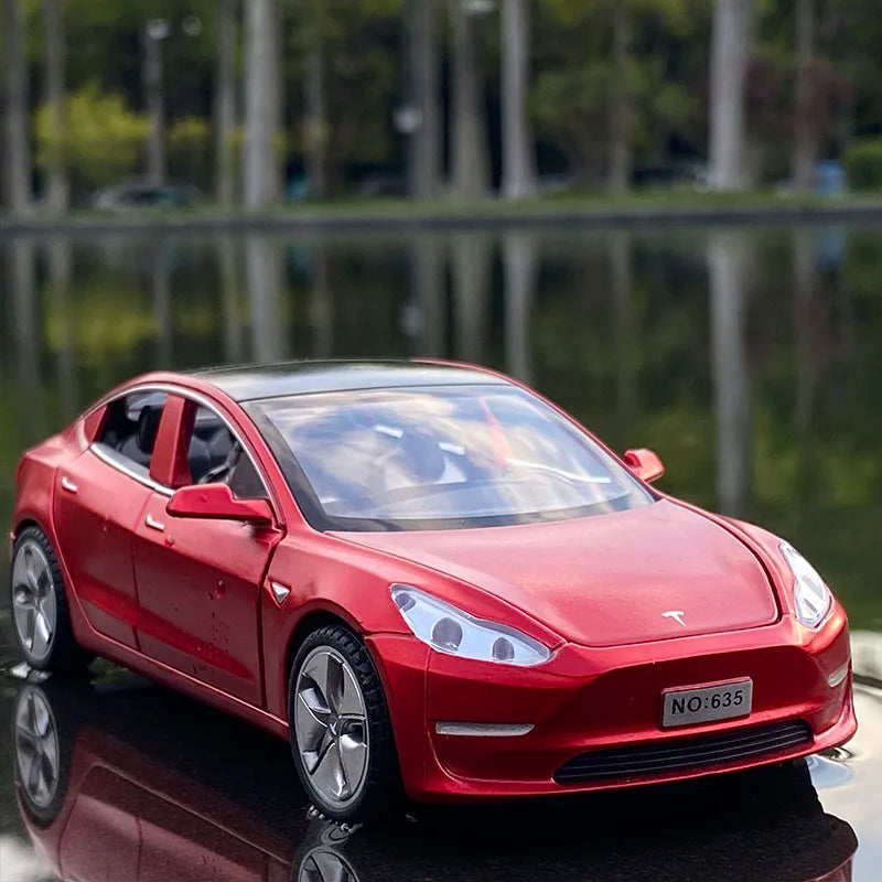 ⚡️ TeslaDream™ 2024 Model 3 Diecast Car – 1:32 Alloy Toy with Lights & Sound | High-Simulation Collectible Gift for Kids & Adults 🚗