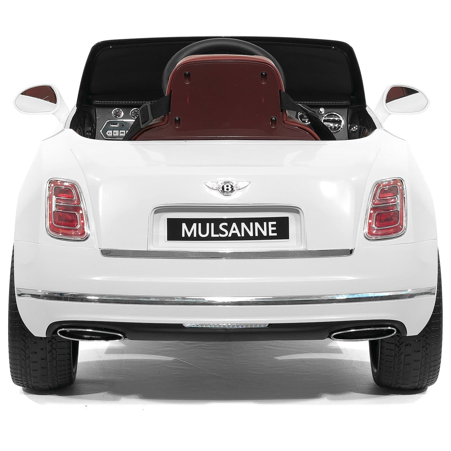 Bentley Mulsanne 12V Kids Ride on Car with Parental Remote Control | White - The Little Big Store
