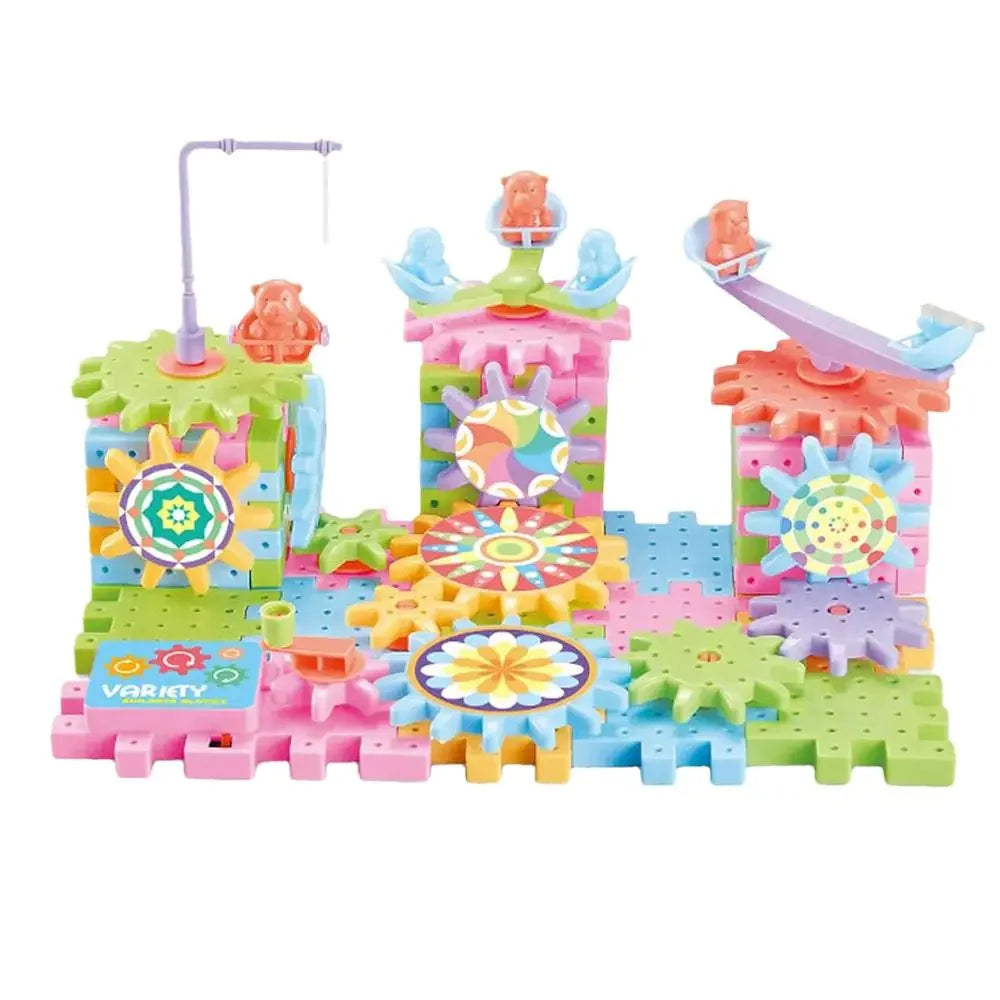 Motorized Large Particle Building Blocks STEM Playset – 50–100 Pieces