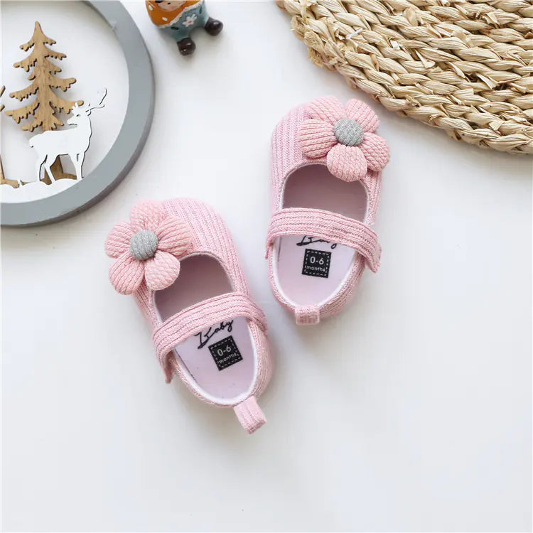 Woolen Princess Shoes for Baby Girls