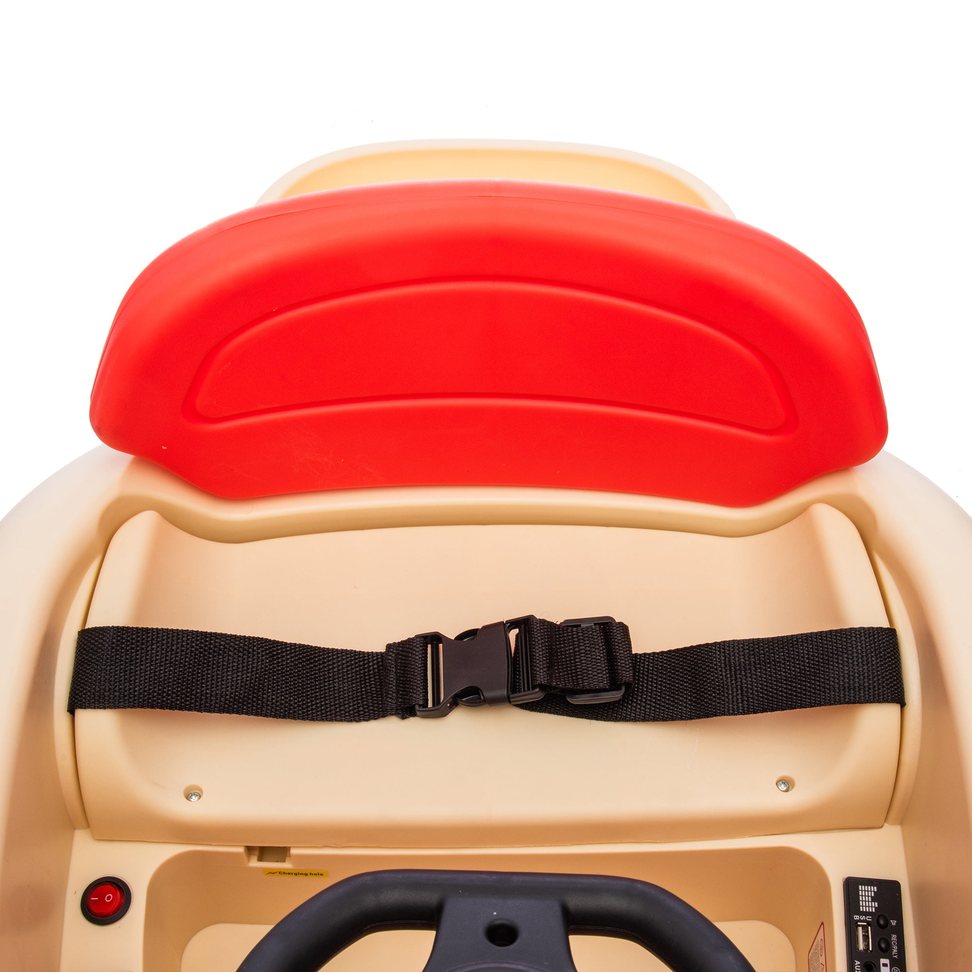 Kids 12V Ride-On Hamburger Bumper Car with Bluetooth & Storage