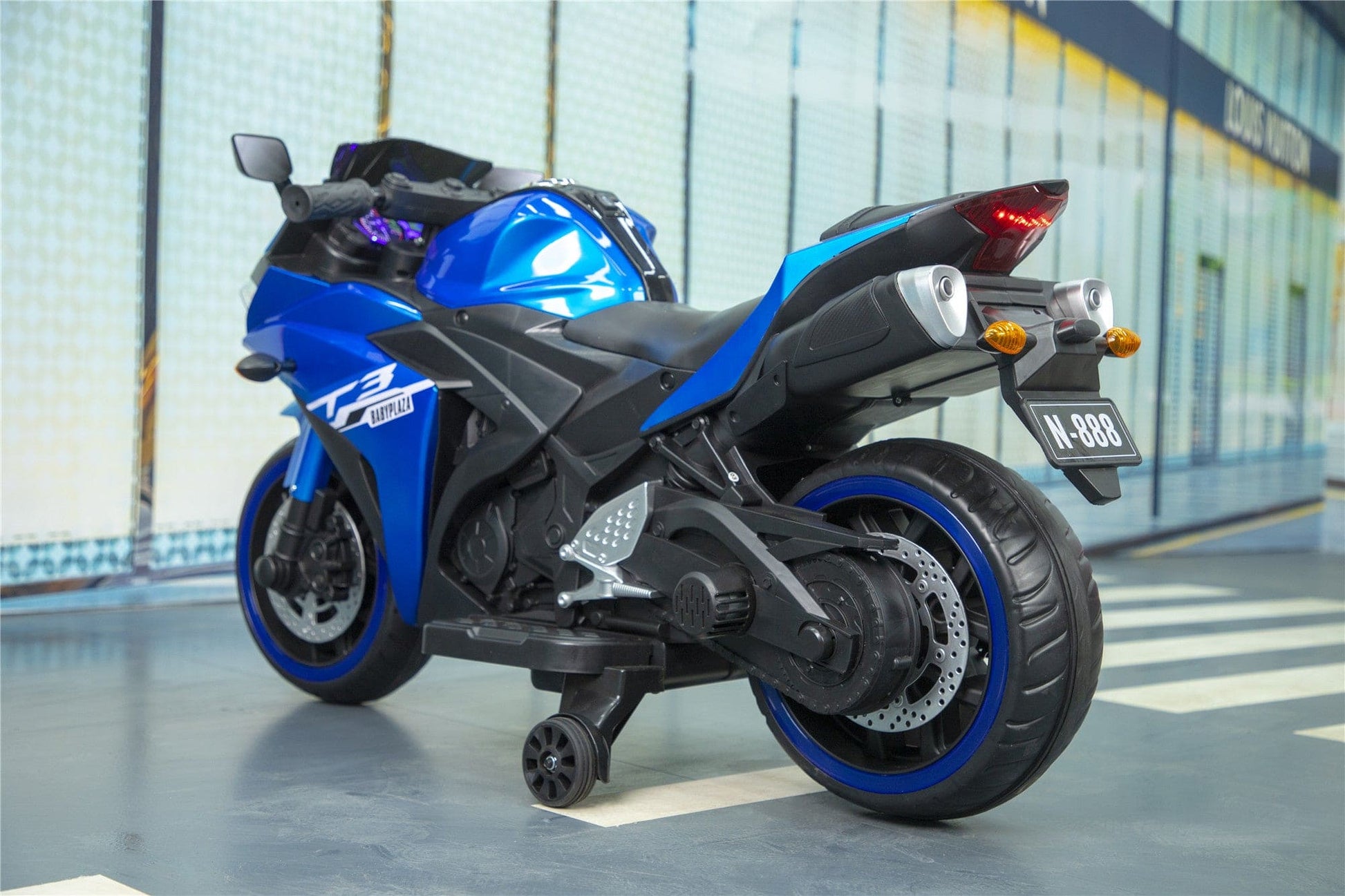 kids motorcycle, 12V motorcycle for kids 3 4 5 6 years Boys Girls 12v7ah kids motorcycle ride on toy with Training Wheels/manual throttle/ drive by hand /Lighting wheels - The Little Big Store