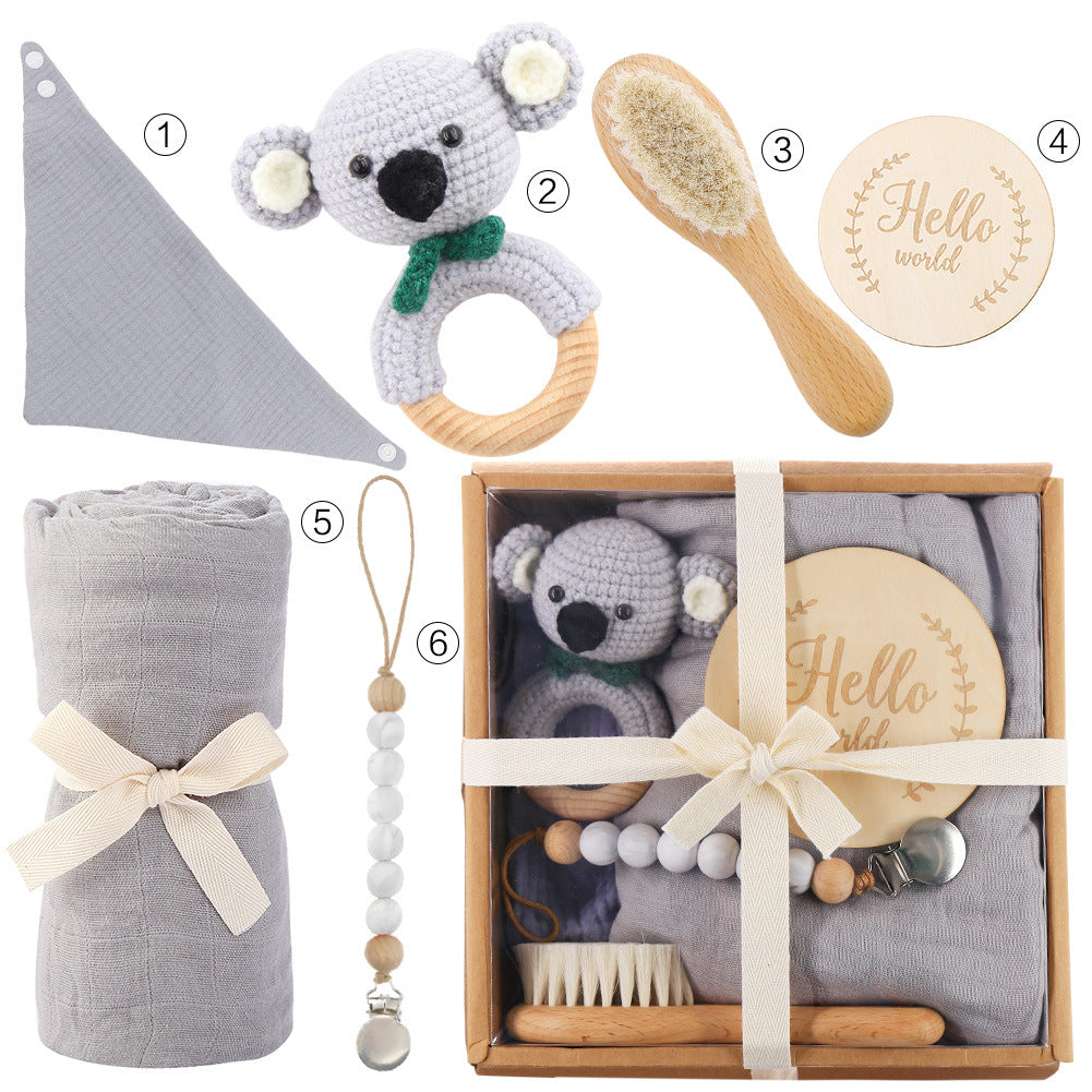 Baby Bath Essentials Kit: Towel, Toys & Pacifier