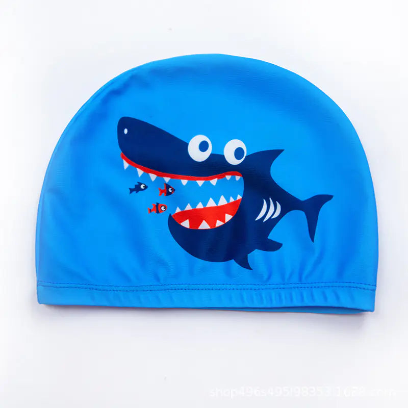 "🐬 AquaBuddies™ Swim Cap – 🧒💦 Comfy Fit for Short & Long Hair | Cute Cartoon Fun! 🎨 "