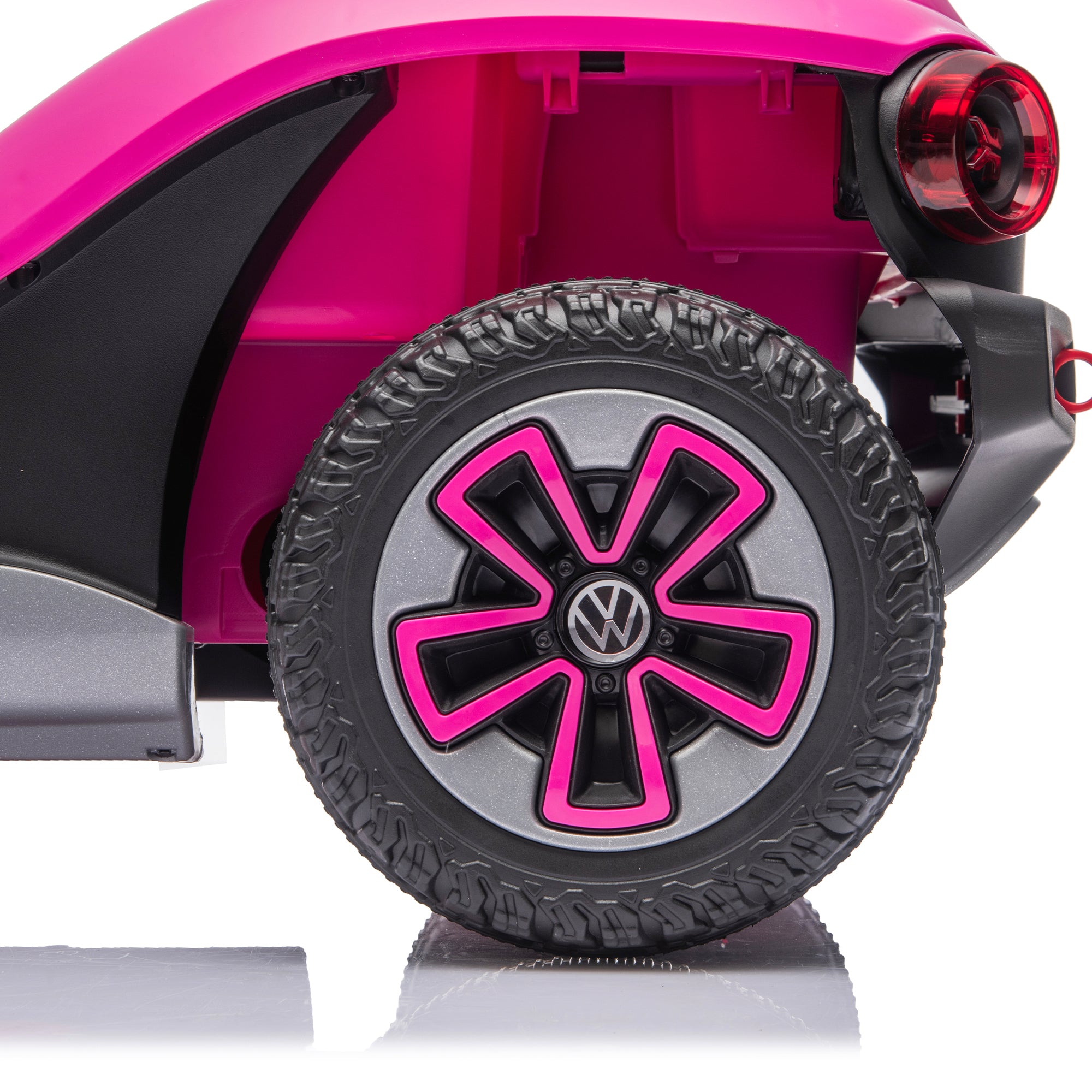 12V Licensed Volkswagen Beetle Kids Ride On Car, Pink
