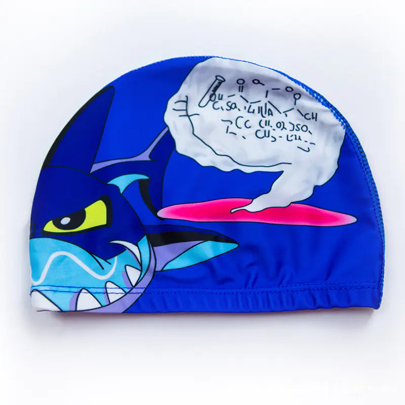 "🐬 AquaBuddies™ Swim Cap – 🧒💦 Comfy Fit for Short & Long Hair | Cute Cartoon Fun! 🎨 "