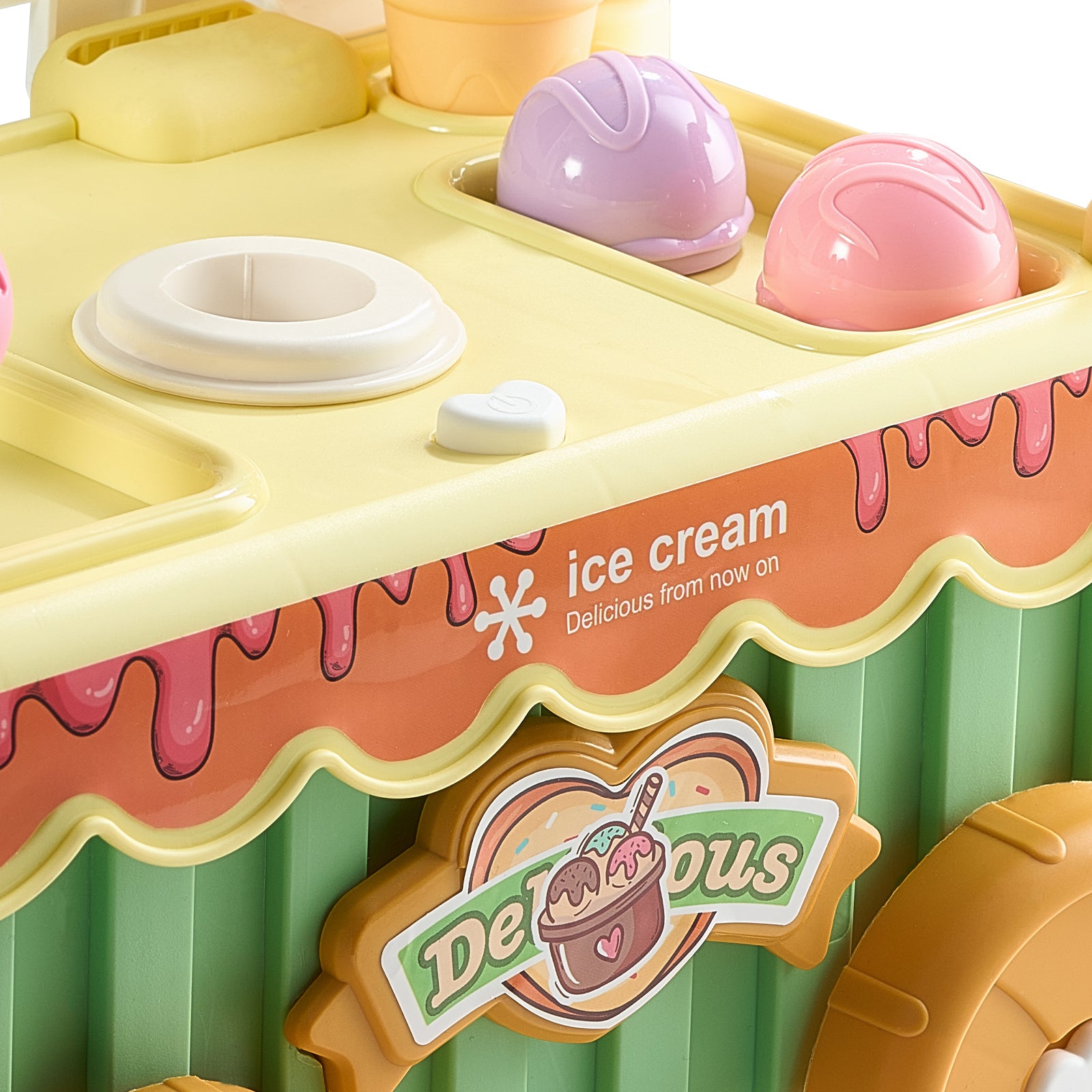 Ice Cream Cart for Kids Pretend Play Ice Cream Shop for Kids Aged 3+