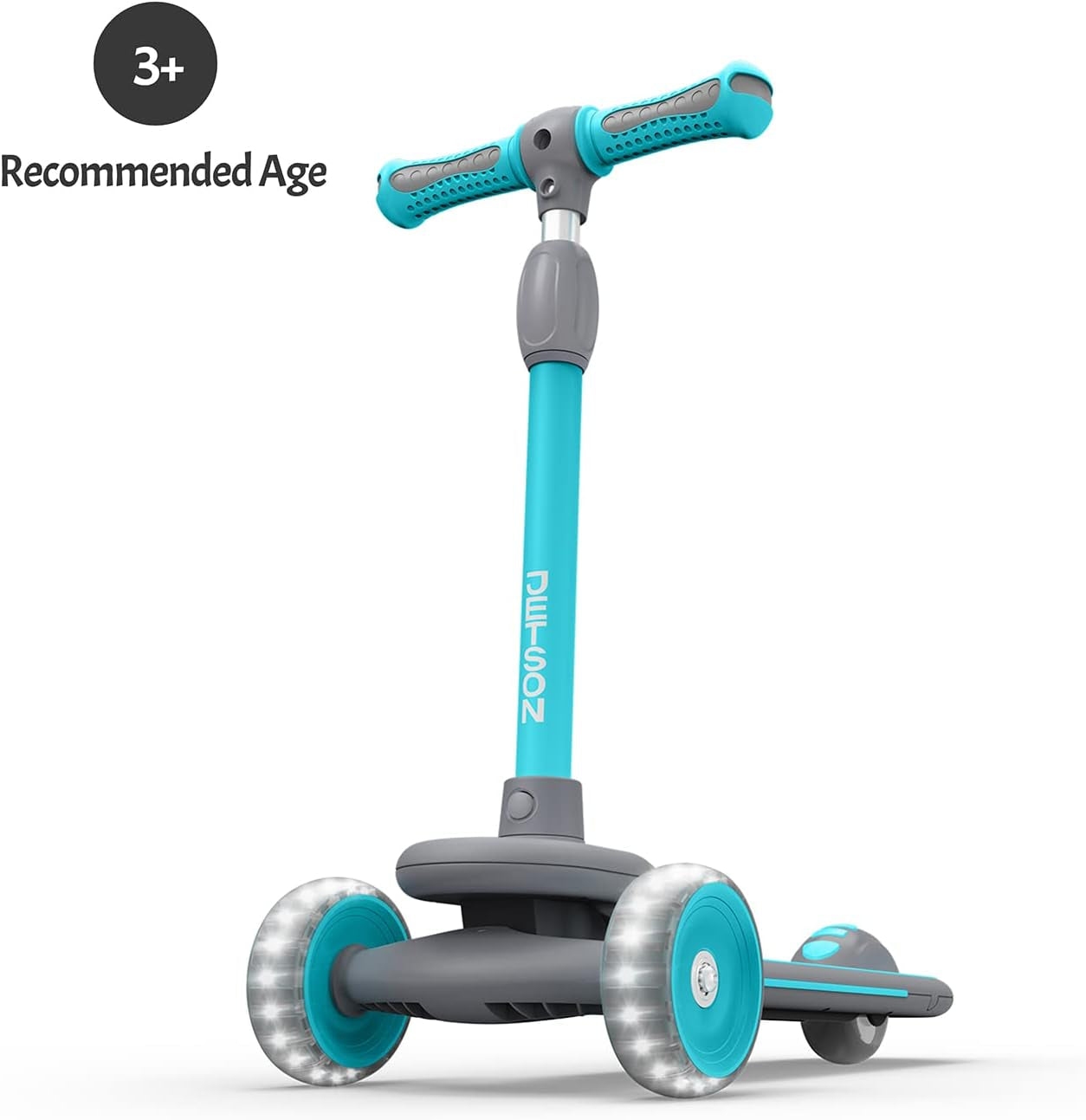 Gleam Kids Kick Scooter - Light Up Your Ride with LED Wheels, Adjustable Handlebar, and Enhanced Stability for Ages 3+