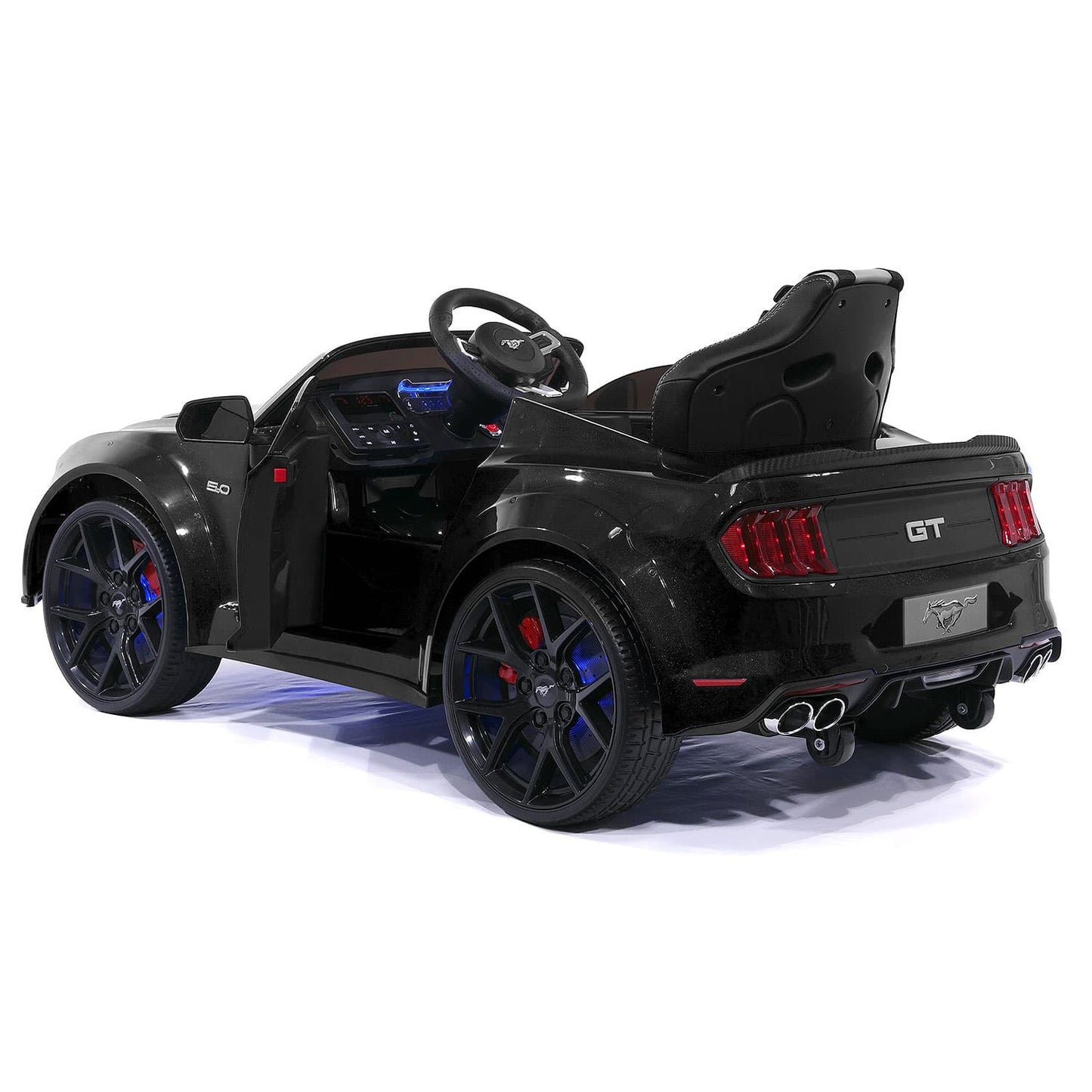 Ford Mustang GT Custom Edition 24V Kids Ride-On Car with R/C Parental Remote | Black - The Little Big Store