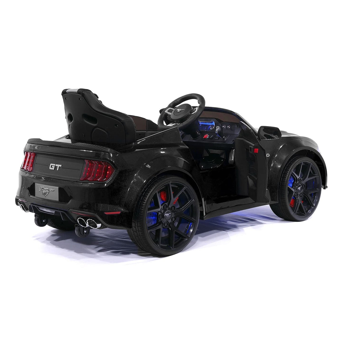 Ford Mustang GT Custom Edition 24V Kids Ride-On Car with R/C Parental Remote | Black - The Little Big Store