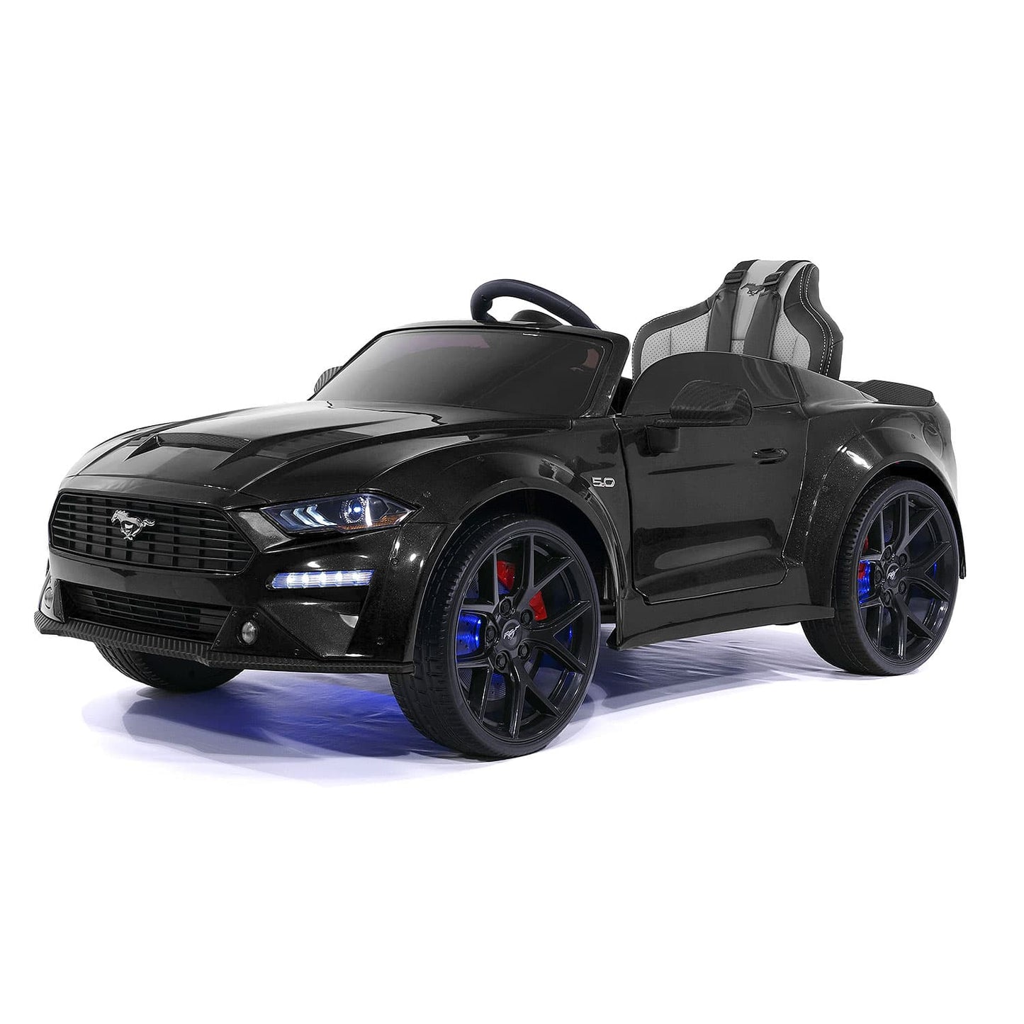 Ford Mustang GT Custom Edition 24V Kids Ride-On Car with R/C Parental Remote | Black - The Little Big Store