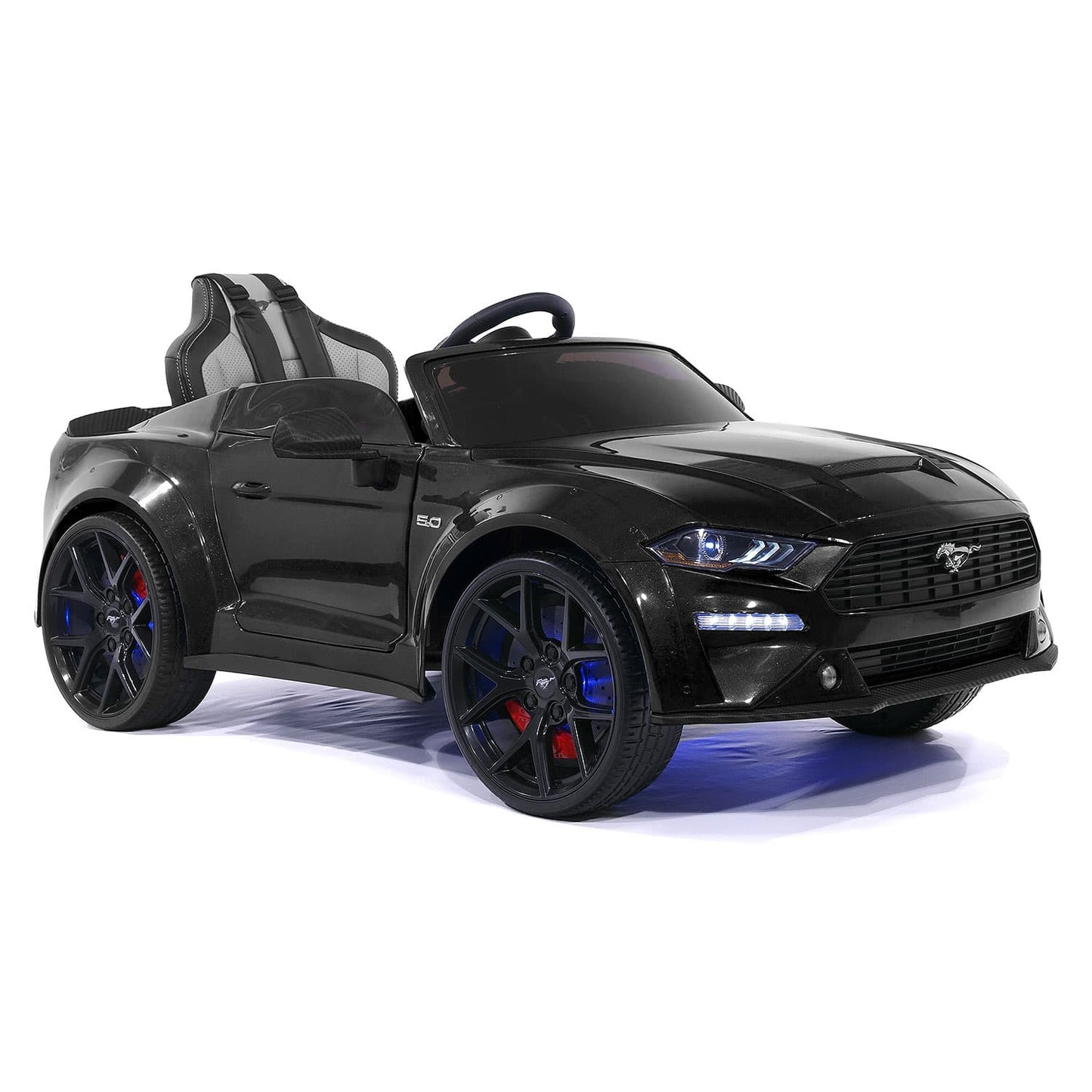 Ford Mustang GT Custom Edition 24V Kids Ride-On Car with R/C Parental Remote | Black - The Little Big Store