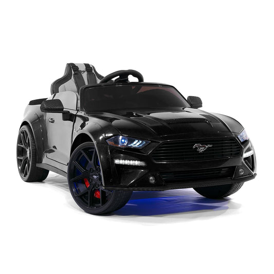 Ford Mustang GT Custom Edition 24V Kids Ride-On Car with R/C Parental Remote | Black - The Little Big Store