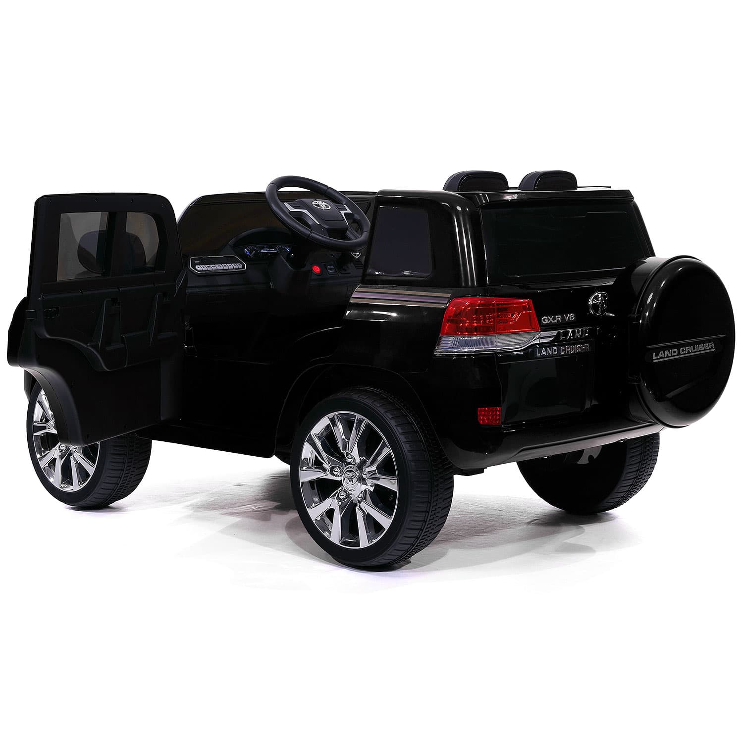 Toyota Land Cruiser 12V Kids Ride-On Car with R/C Parental Remote | Black - The Little Big Store