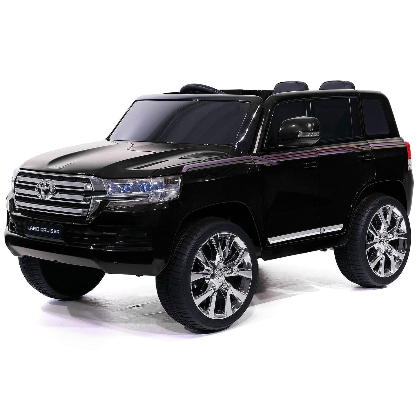 Toyota Land Cruiser 12V Kids Ride-On Car with R/C Parental Remote | Black - The Little Big Store