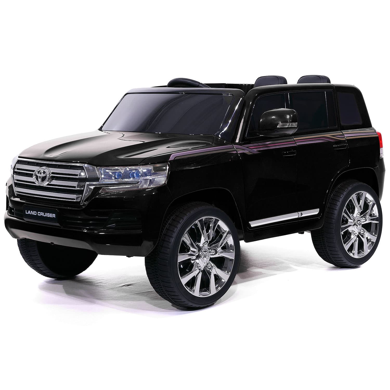 Toyota Land Cruiser 12V Kids Ride-On Car with R/C Parental Remote | Black - The Little Big Store
