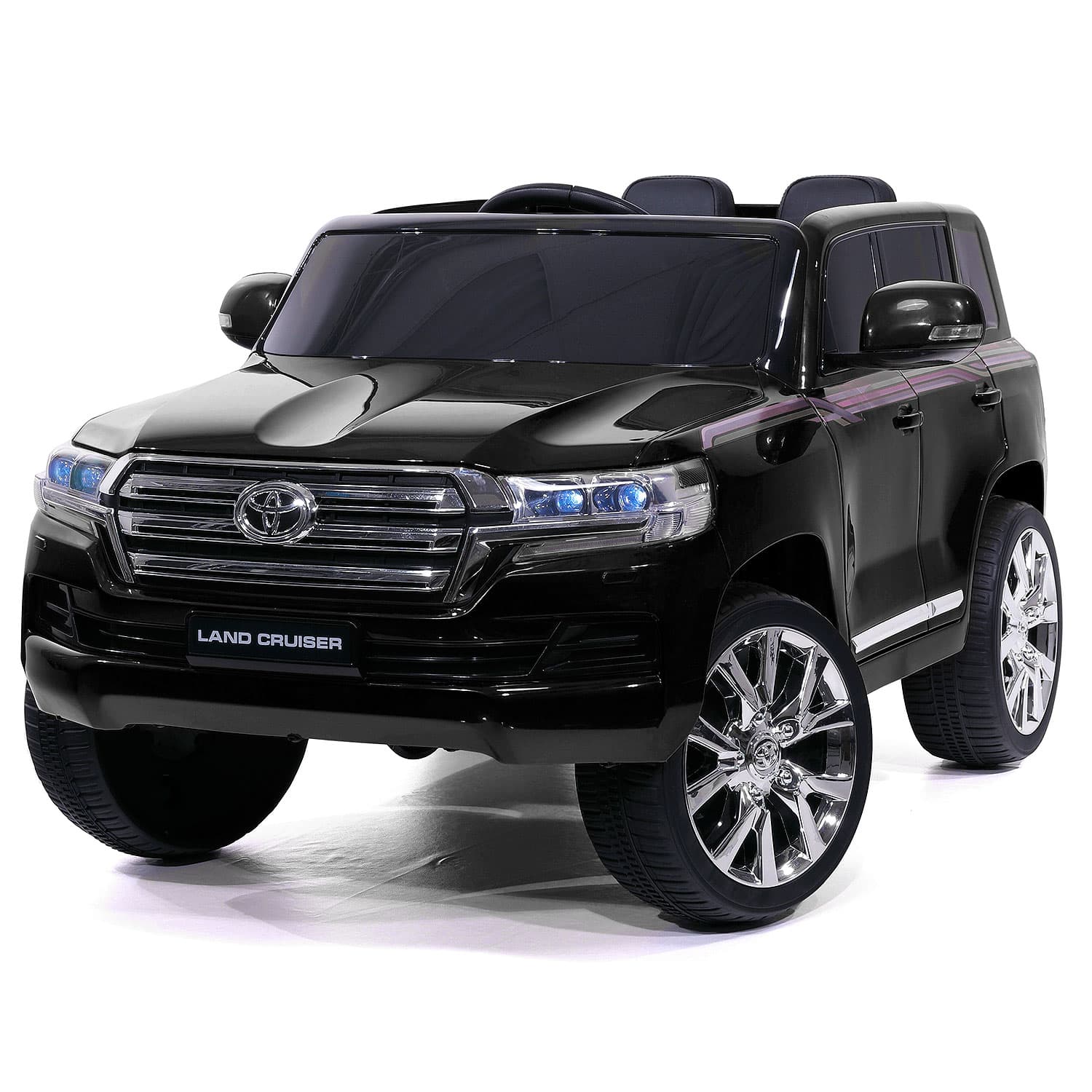 Toyota Land Cruiser 12V Kids Ride-On Car with R/C Parental Remote | Black - The Little Big Store