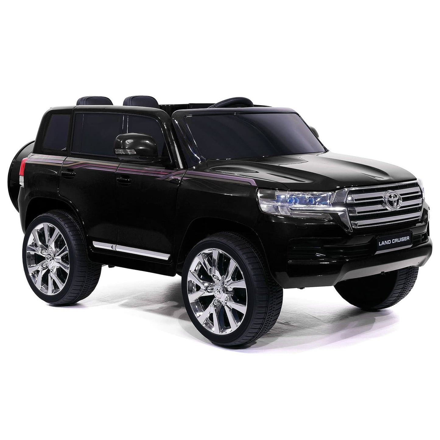 Toyota Land Cruiser 12V Kids Ride-On Car with R/C Parental Remote | Black - The Little Big Store