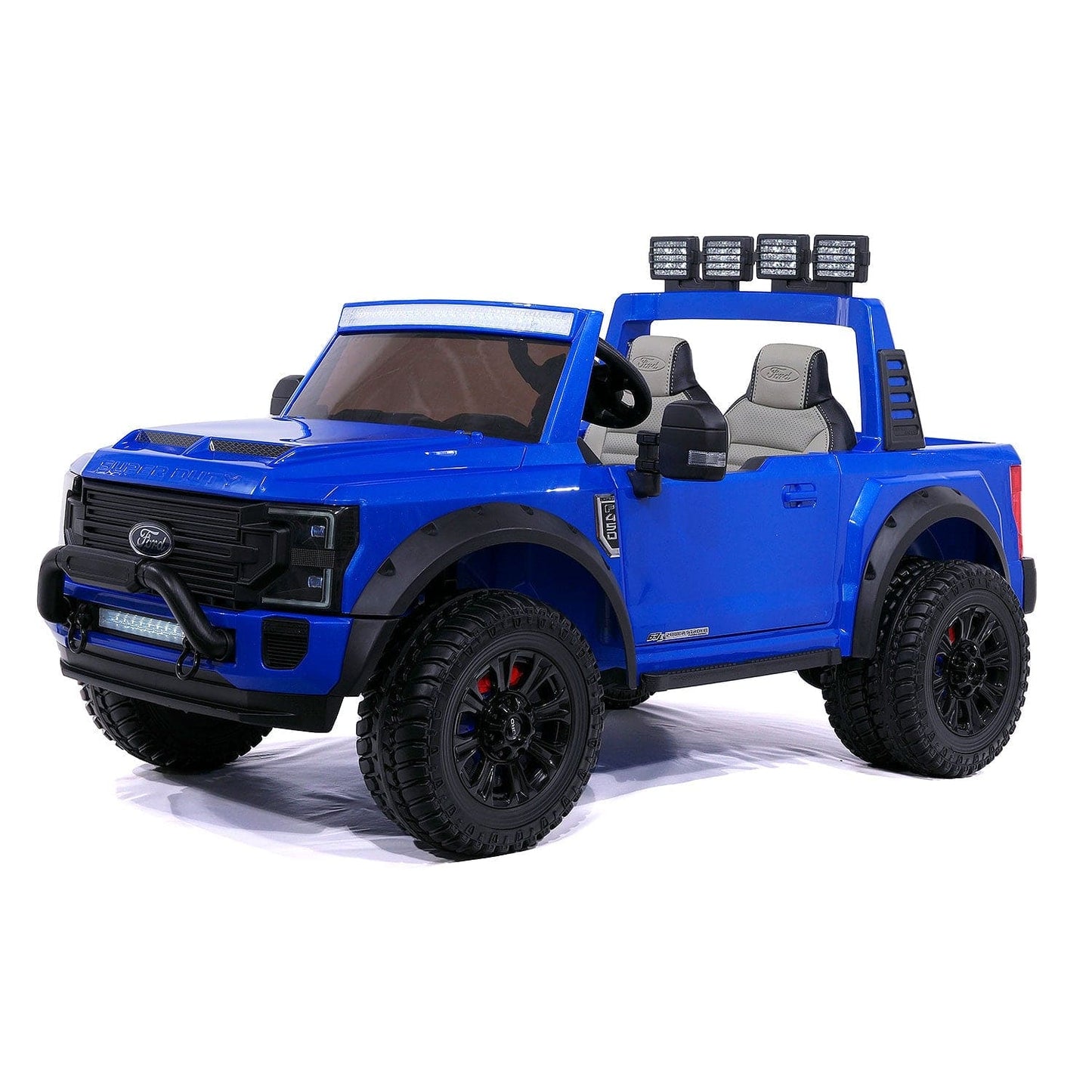 Ford F450 Custom Edition 24V Kids Ride-On Car Truck with R/C Parental Remote | Blue - The Little Big Store