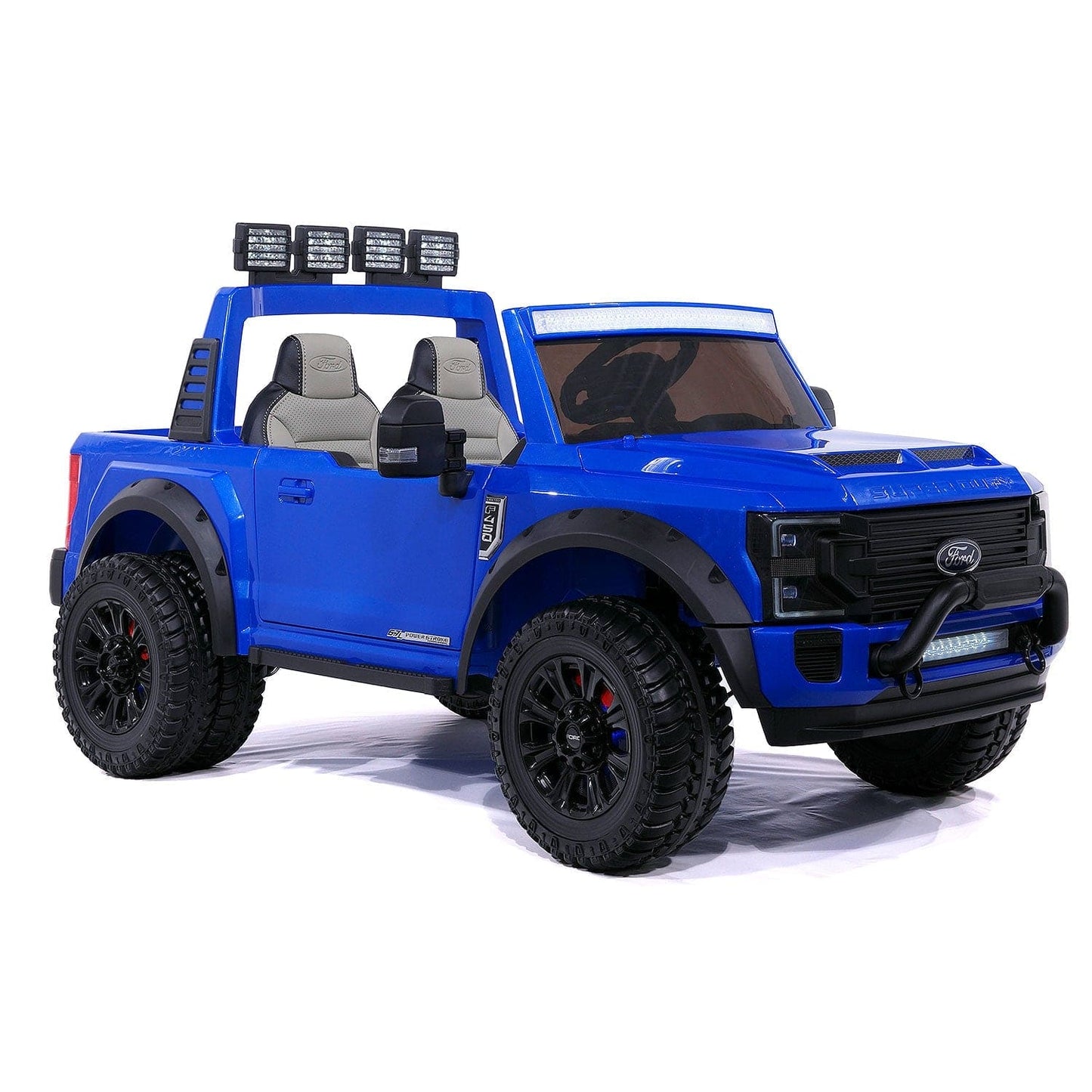 Ford F450 Custom Edition 24V Kids Ride-On Car Truck with R/C Parental Remote | Blue - The Little Big Store