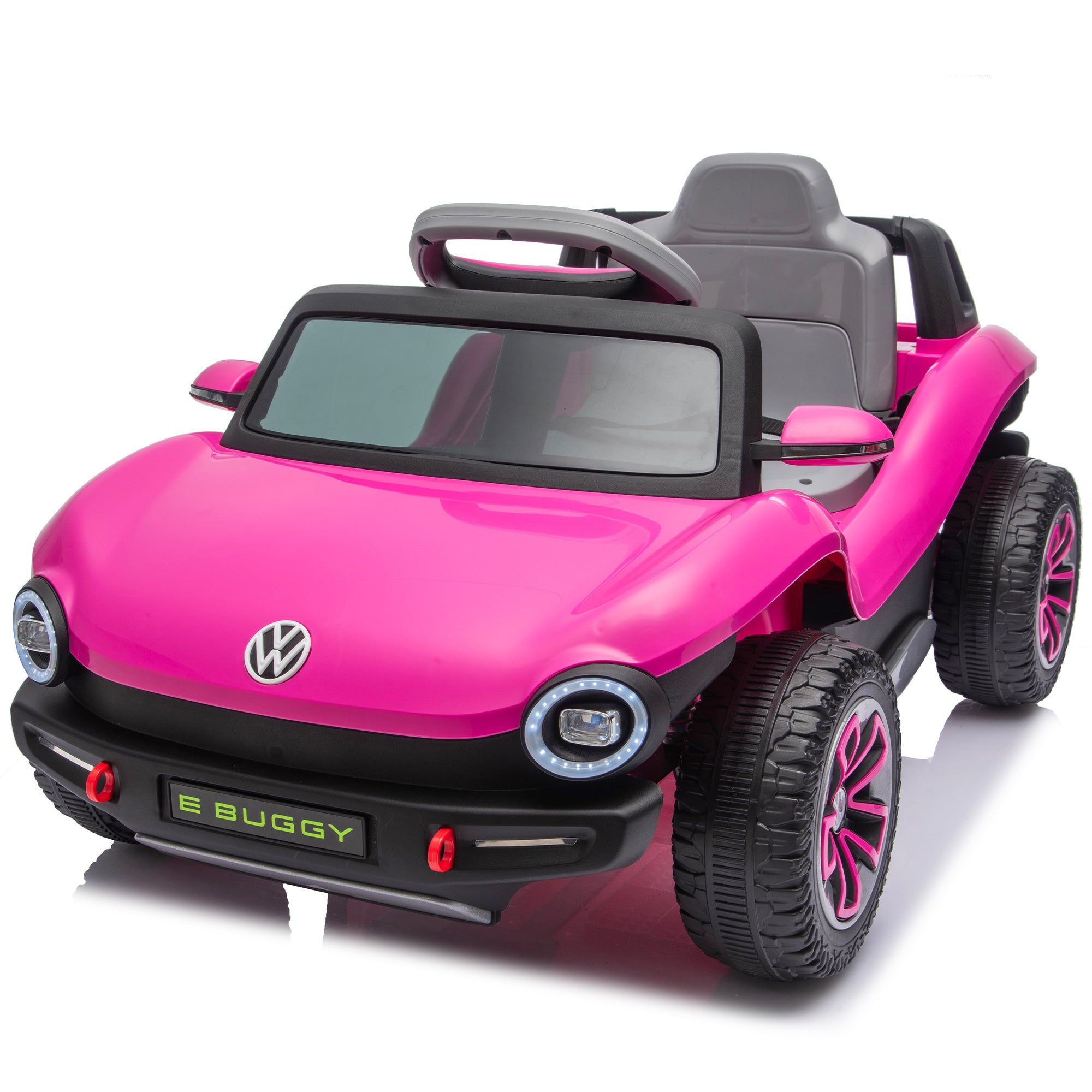 12V Licensed Volkswagen Beetle Kids Ride On Car, Pink