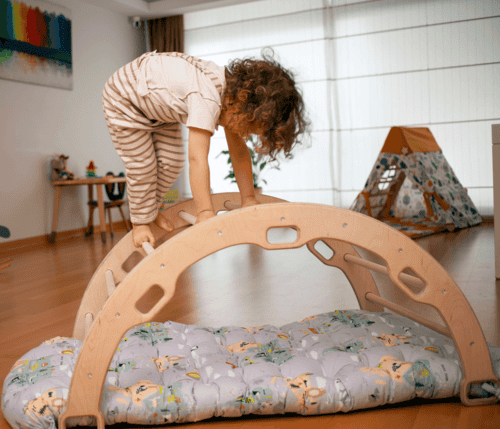 Large Montessori Climbing Arch/Rocker with Pillow Set - The Little Big Store