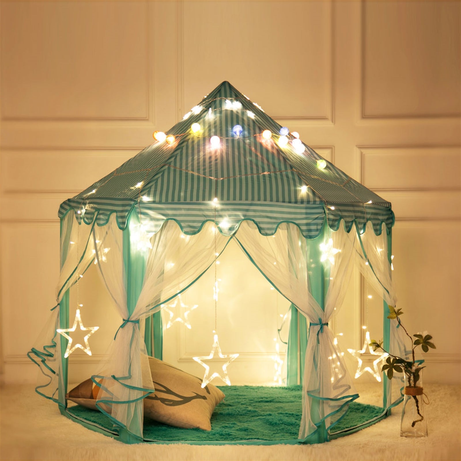 Princess Castle Play House Large Outdoor Kids Play Tent 1.4m